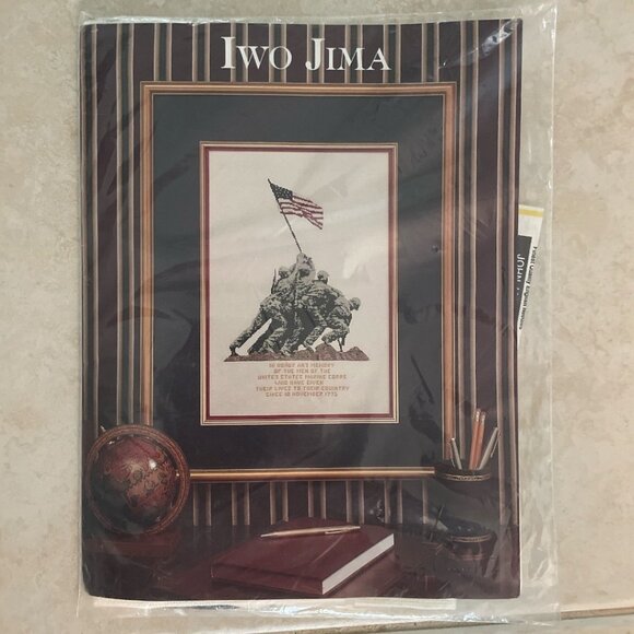 Iwo Jima Cross Stitch Pattern Kit By Brittany Inspirations NOS 1991 - Picture 1 of 2